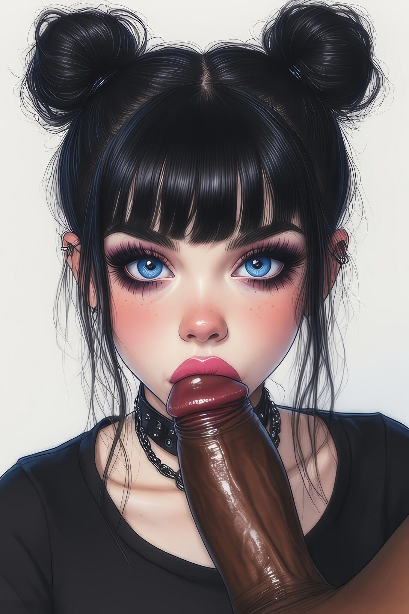 Goth Girls нравится, темное межрасовое искусство ИИ
