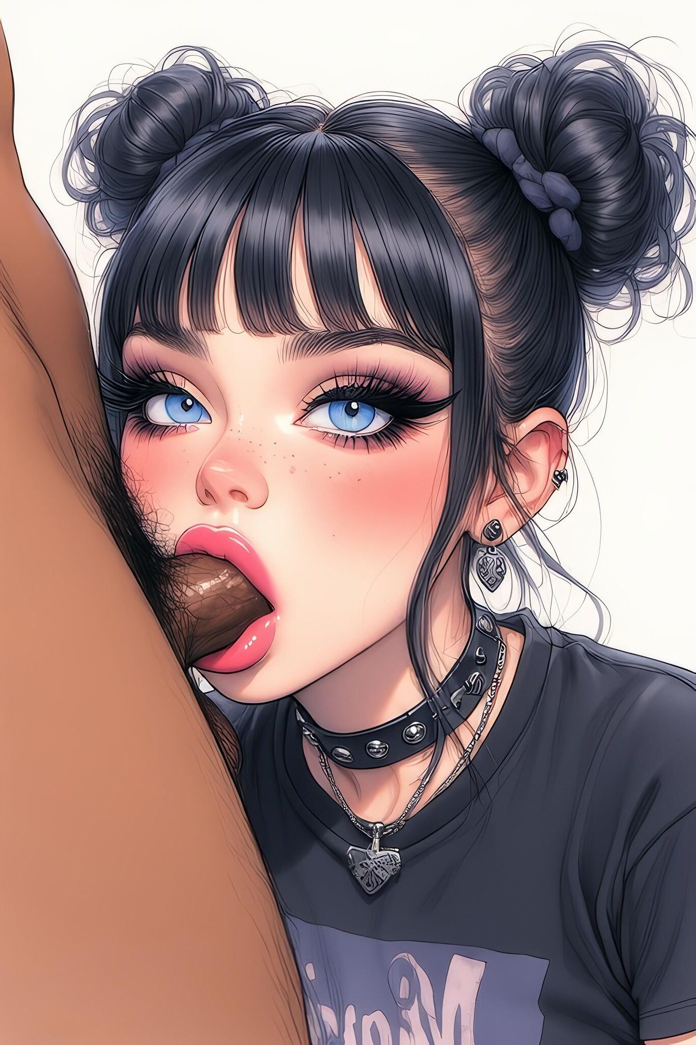 Goth Girls нравится, темное межрасовое искусство ИИ