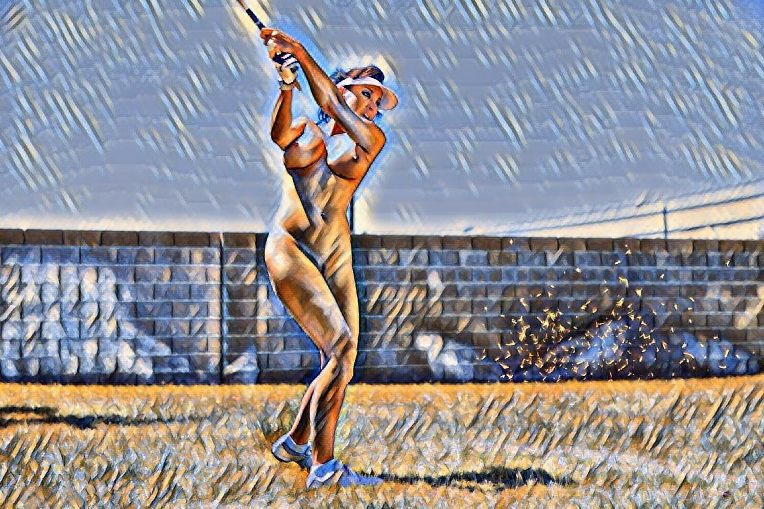 Dreaming of nude sexy ladies on the golfcourse#