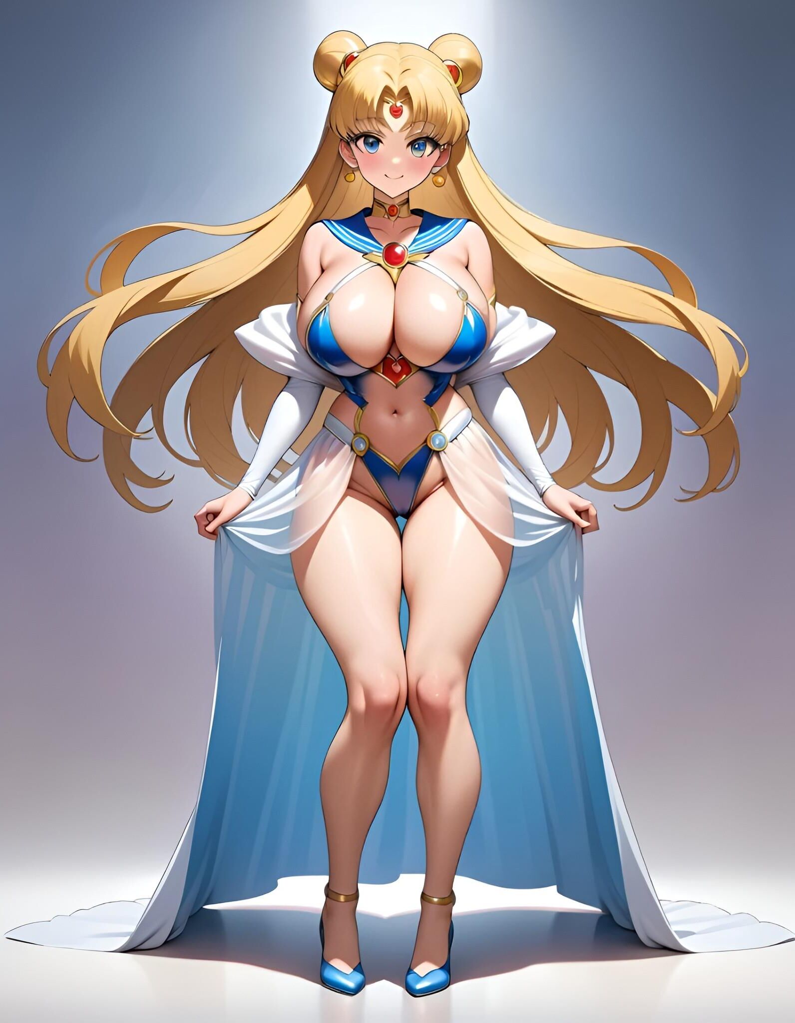 Sailor Moon Cartoon desnudo