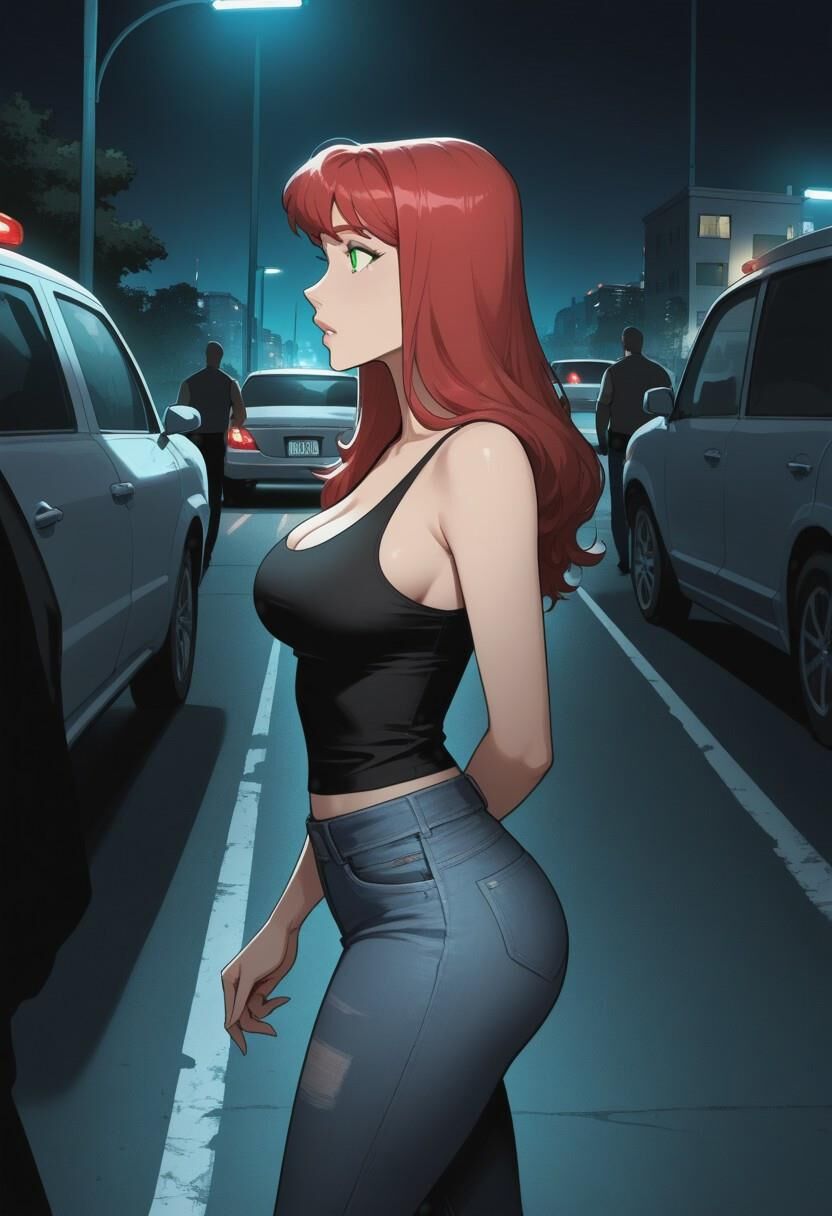 En el estacionamiento