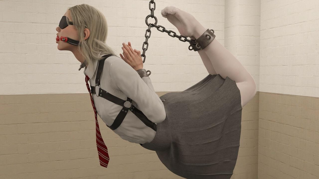 Caricatura de esclavitud y mujeres D en problemas de BDSM