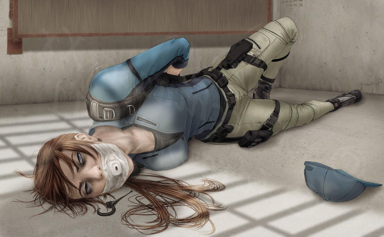 Caricatura de esclavitud y mujeres D en problemas de BDSM