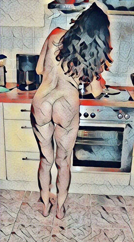 Damas calientes en la cocina