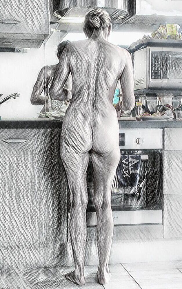 Damas calientes en la cocina