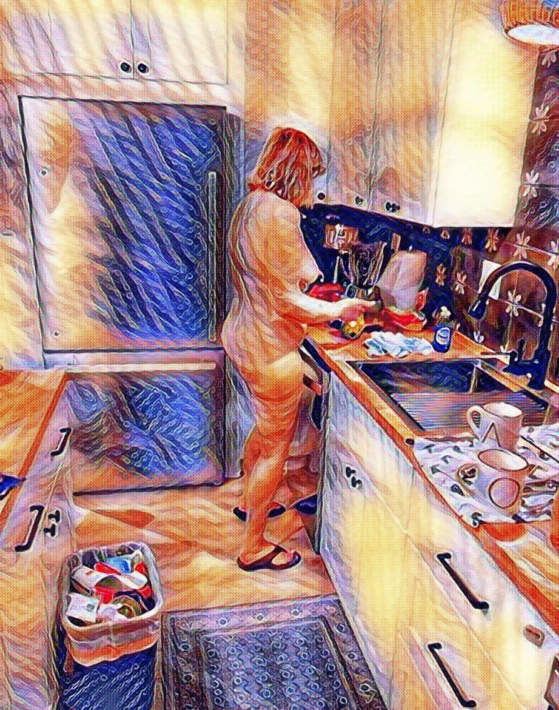 Damas calientes en la cocina
