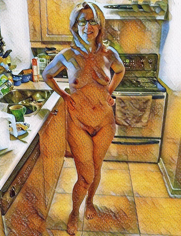 Damas calientes en la cocina